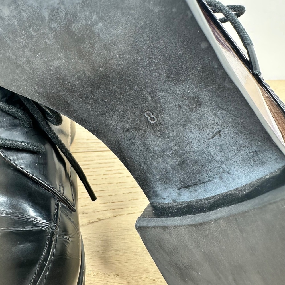 Jeffrey Campbell Great Moments Rossdale Oxfords Women 8 Black Leather Cutout - Picture 9 of 12